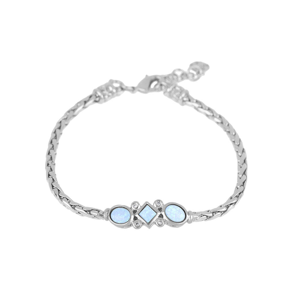 Opalas do Mar Collection - 3 Blue Opals Single Strand Bracelet John Medeiros Jewelry Collections