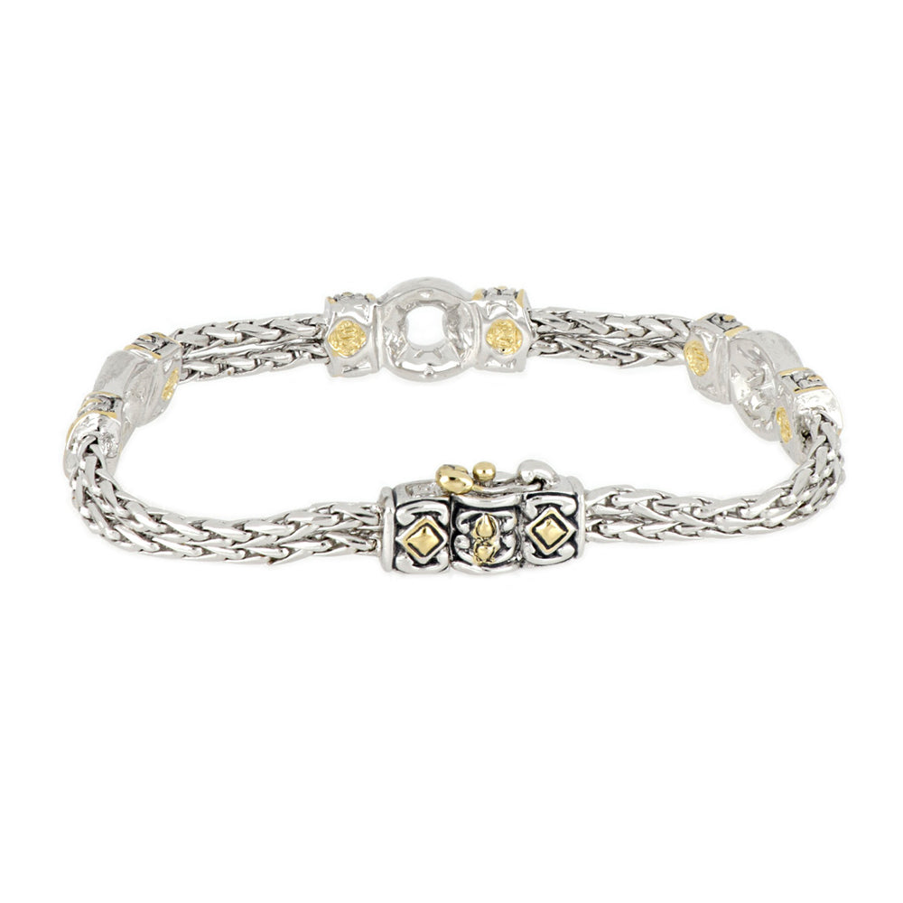 Antiqua Three Circle Pavé Bracelet