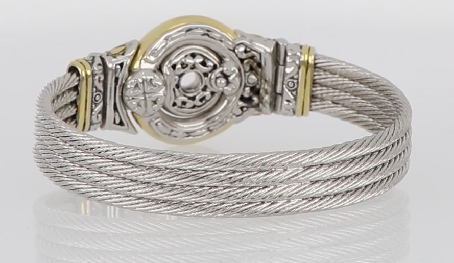 Ciclo D'Amor Collection - Two-Tone Large 4-Wire Magnetic Clasp Bracelet John Medeiros Jewelry Collections