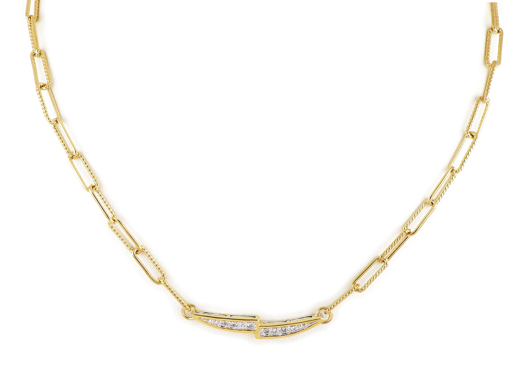 Diamante - Necklace Line Pavé Dual Bar – John Medeiros Jewelry Collections